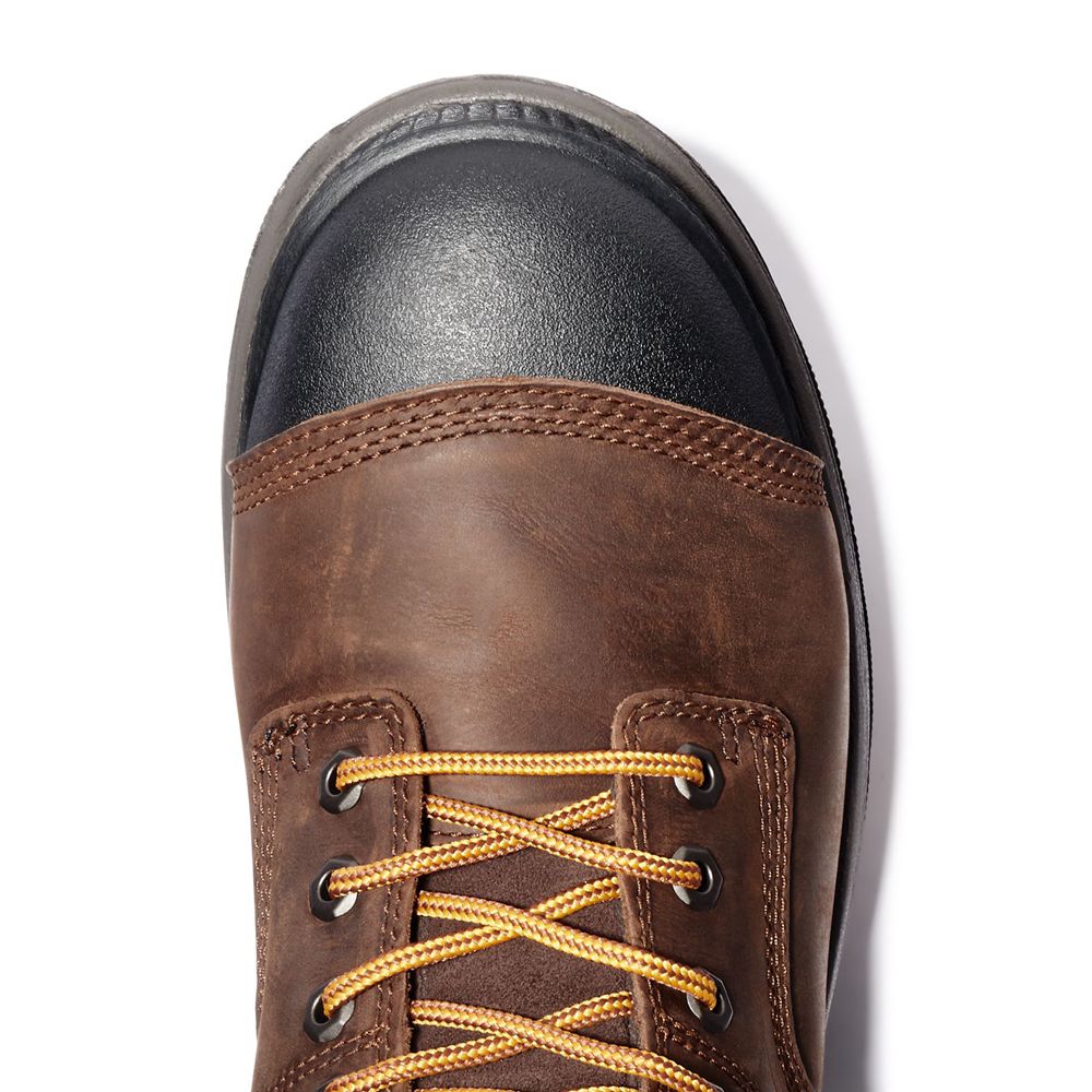 Bocanci De Muncă Timberland Barbati Maro/Negrii - Pro® Helix Hd 8\" Soft Toe - Romania - UIAFHL981